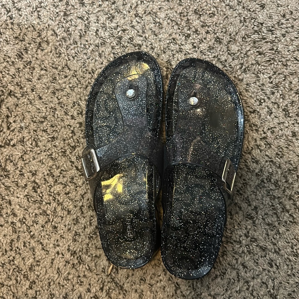 Glitter flip flops size 10